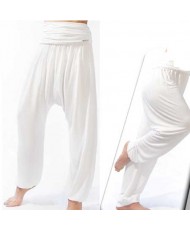 Pantaloni Yoga comfort bianco M L